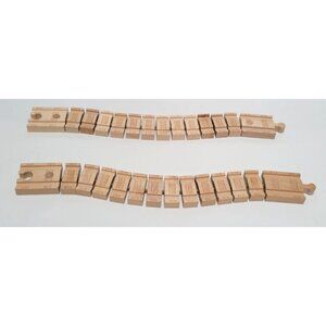 Vintage Lot of 2 Thomas & Friends Wood 15" Long Wacky Track